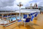 ID 4511 QUEEN VICTORIA (2007/90049grt/IMO 9320556) - looking aft Deck 10 toward the funnel. Visible at left is the Pavillion Pool on Deck 9.